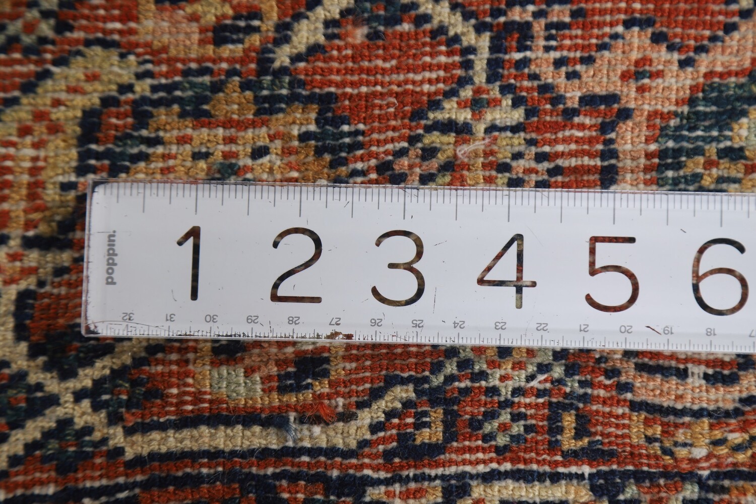 Pre-1900 Antique Mahal Vegetable Dye Persian Area Rug 9x13