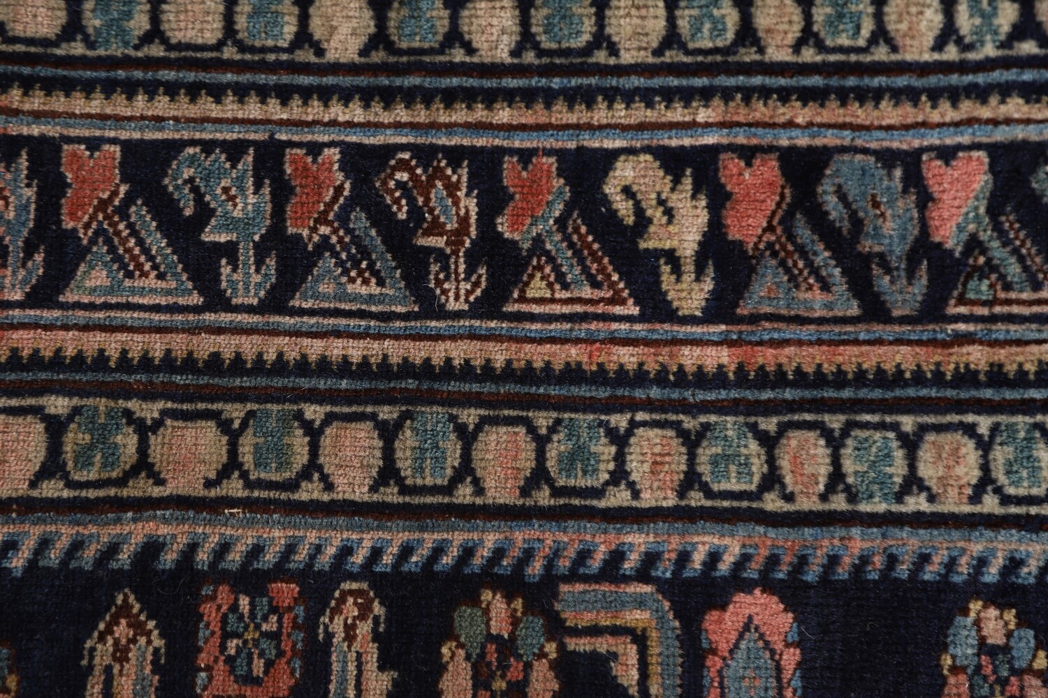 Antique Navy Blue Kazak Vegetable Dye Rug 4x6