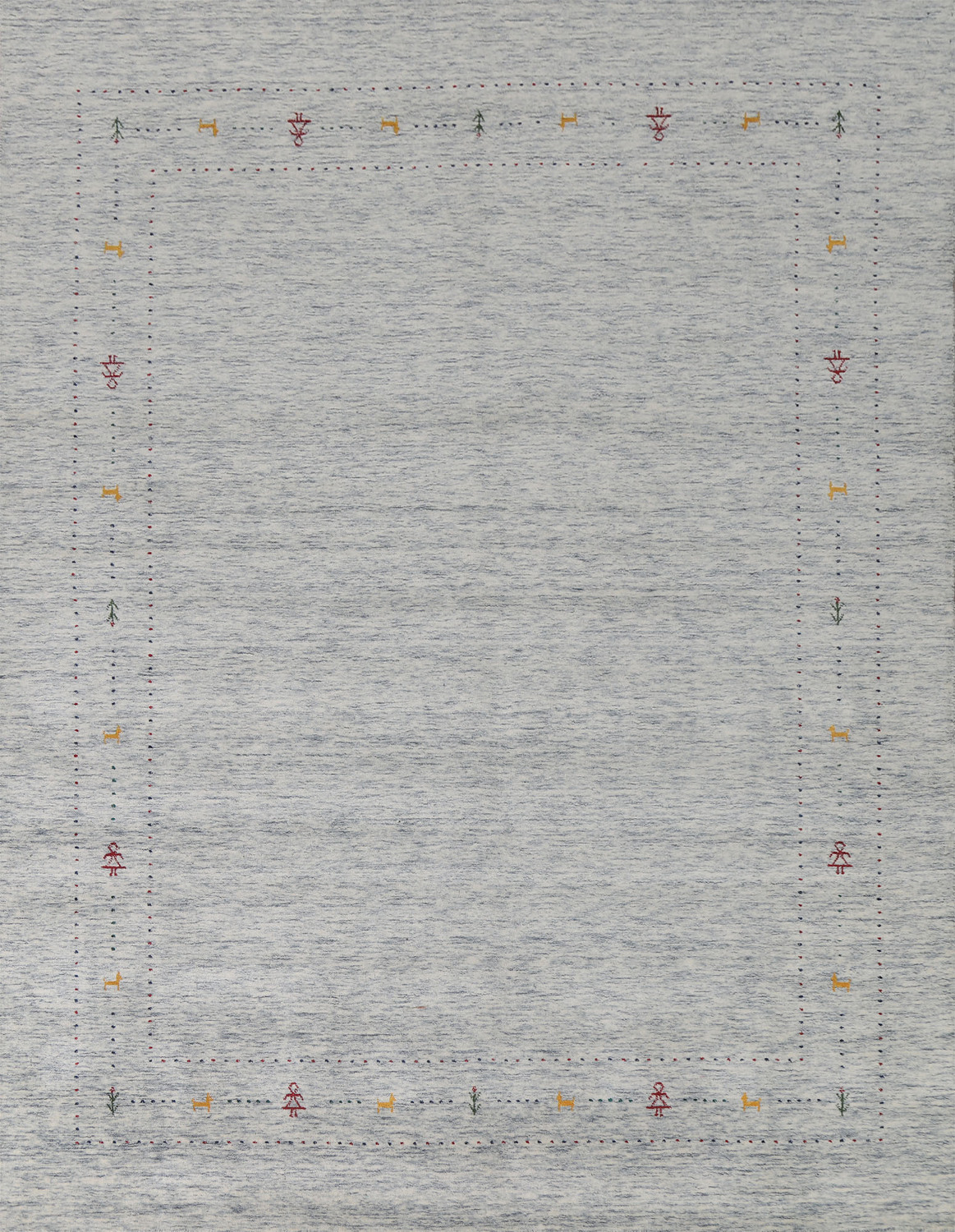 Ivory Blue Gabbeh Indian Area Rug 8x10 Ivory blue gabbeh indian area rug 8x10