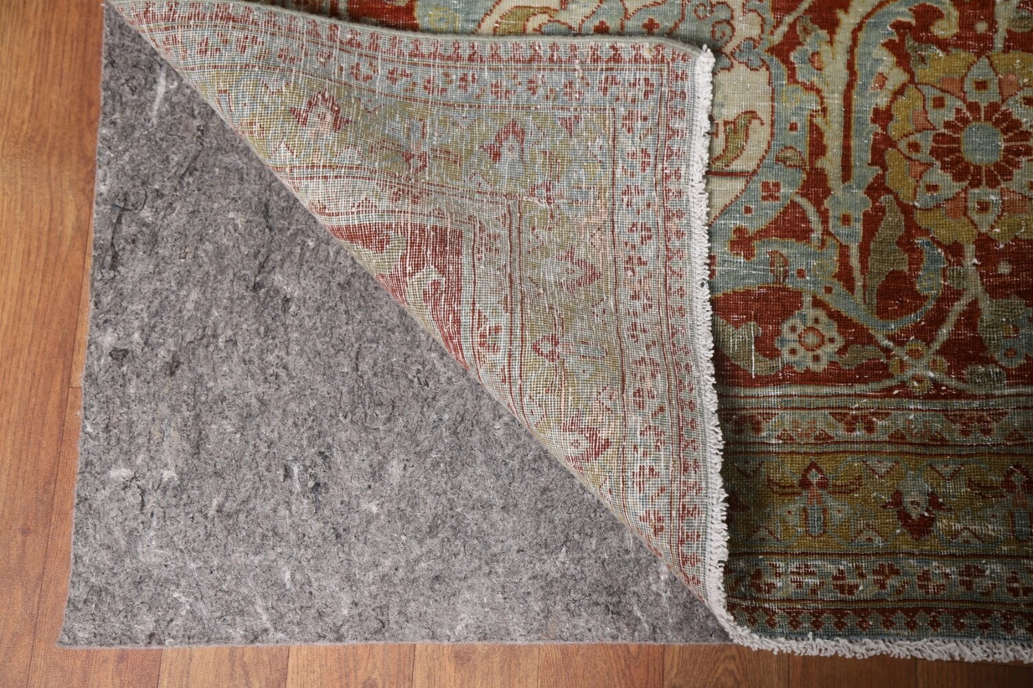Pre-1900 Antique Sultanabad Vegetable Dye Persian Rug 15x21
