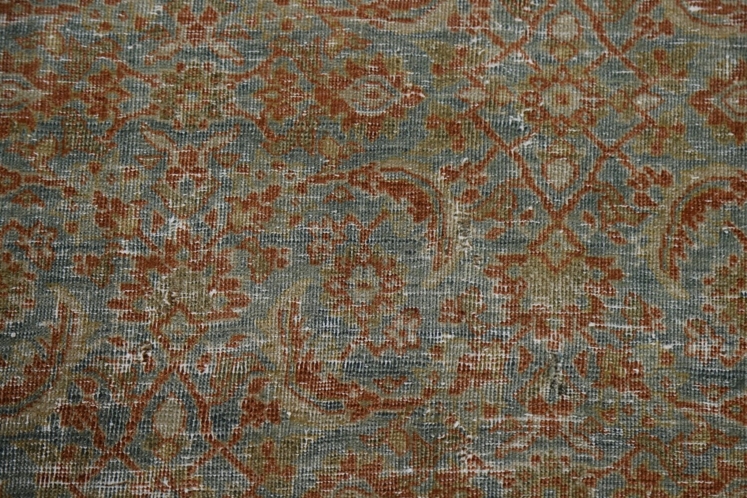 Pre-1900 Antique Sultanabad Vegetable Dye Persian Rug 15x21