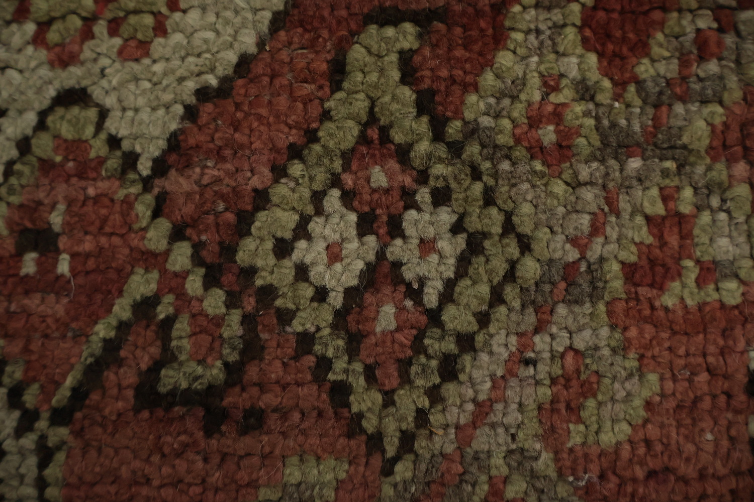 Pre-1900 Antique Oushak Large Vegetable Dye Rug 13x16