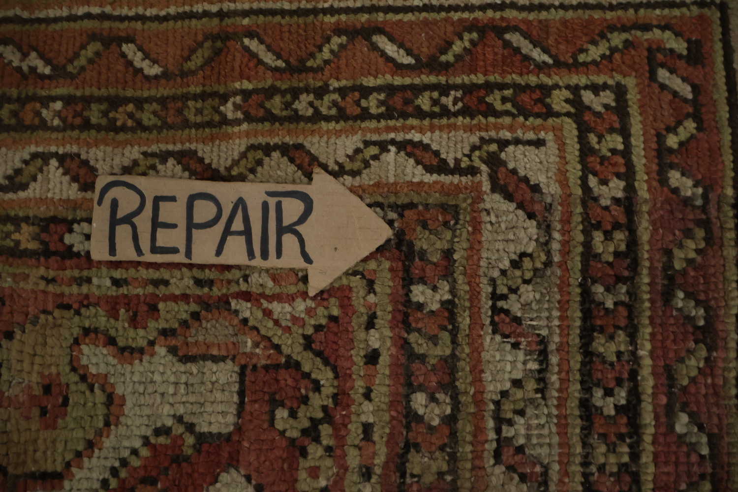 Pre-1900 Antique Oushak Large Vegetable Dye Rug 13x16