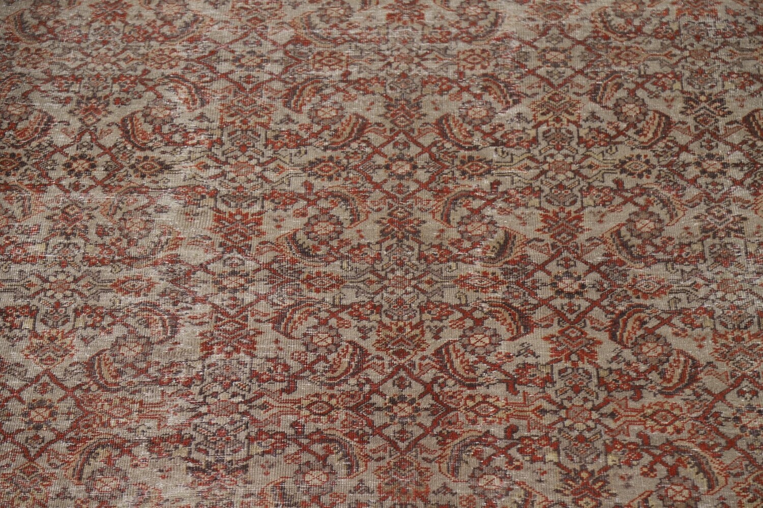 Pre-1900 Vegetable Dye Sultanabad Persian Area Rug 10x13