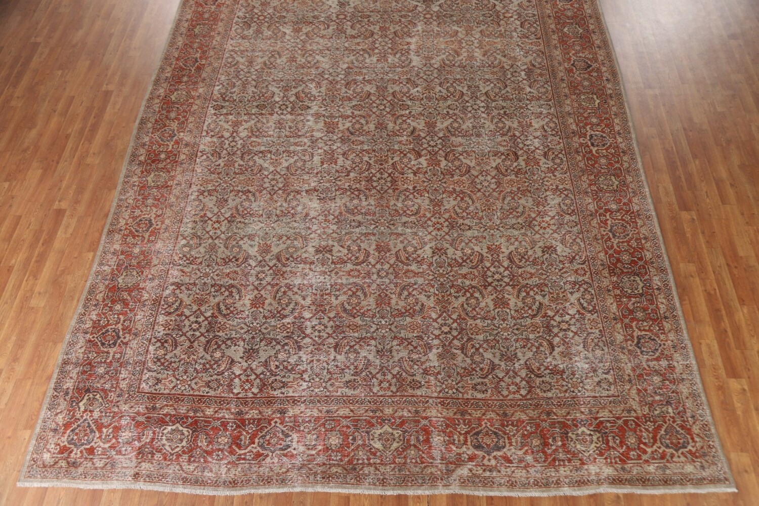 Pre-1900 Vegetable Dye Sultanabad Persian Area Rug 10x13