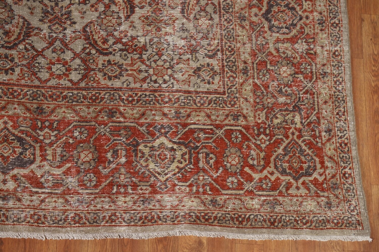 Pre-1900 Vegetable Dye Sultanabad Persian Area Rug 10x13