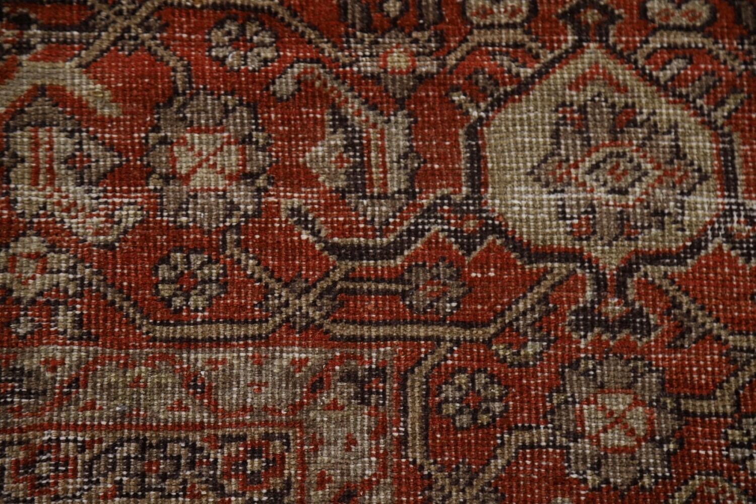 Pre-1900 Vegetable Dye Sultanabad Persian Area Rug 10x13