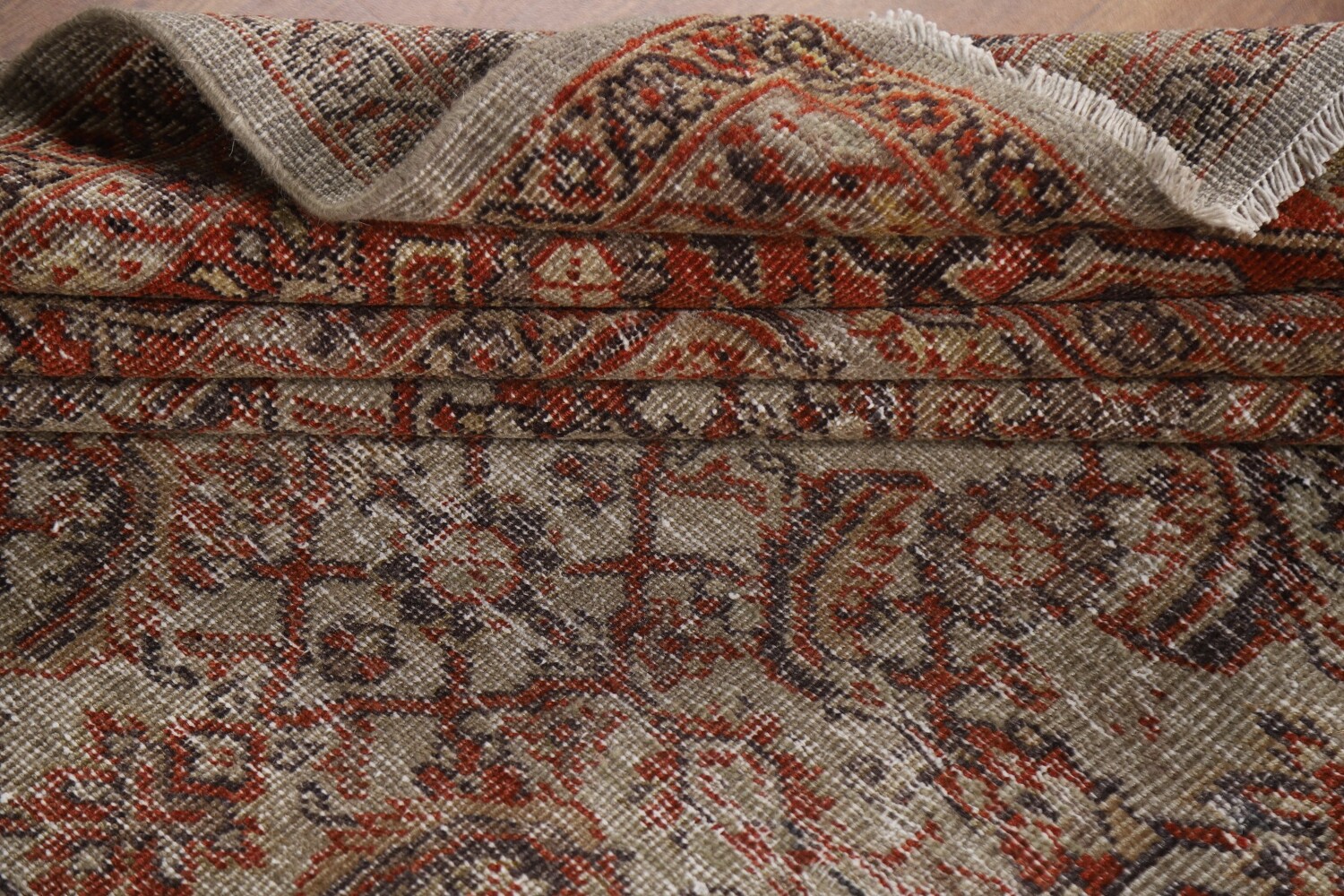 Pre-1900 Vegetable Dye Sultanabad Persian Area Rug 10x13
