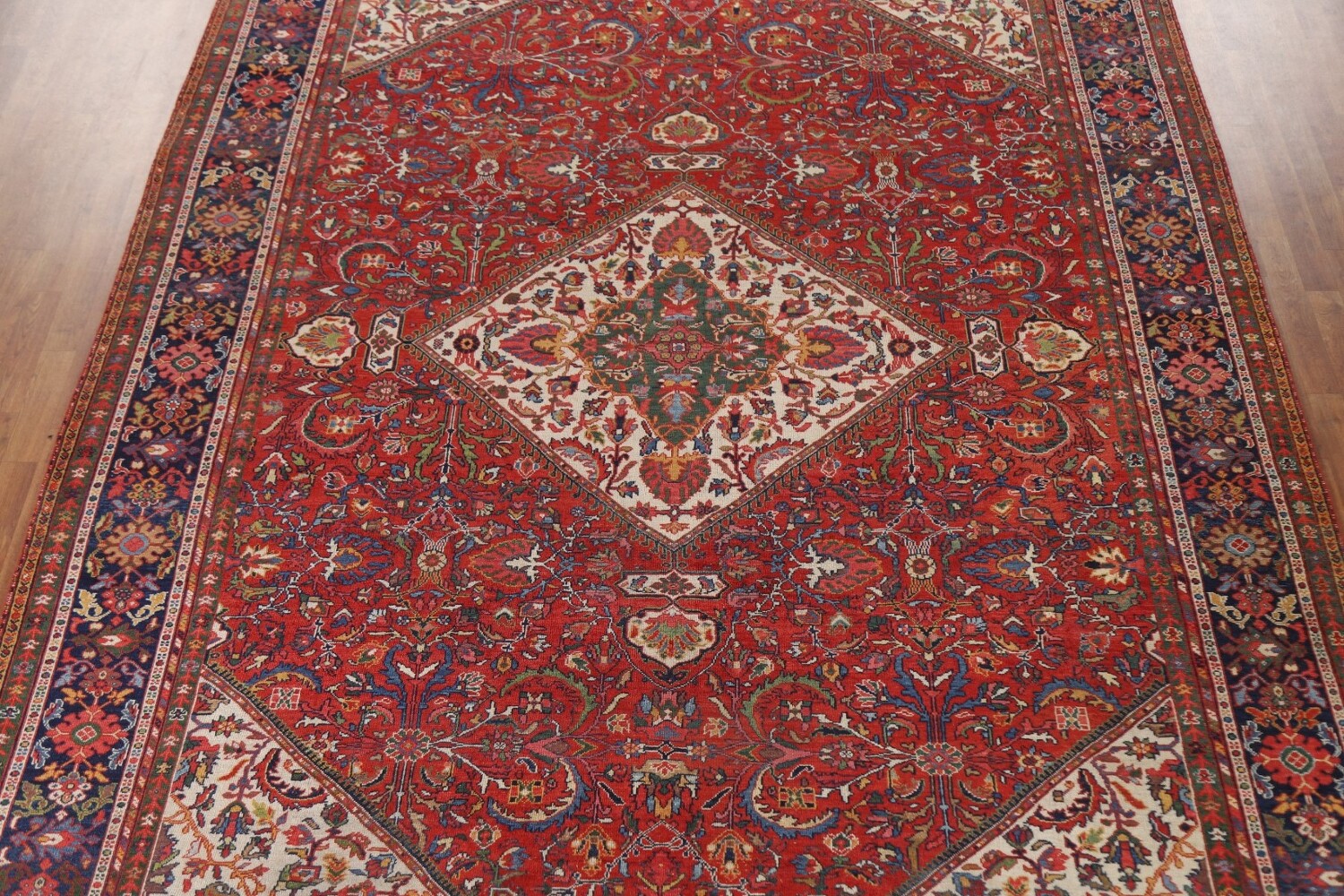 Pre-1900 Vegetable Dye Sultanabad Persian Area Rug 10x13
