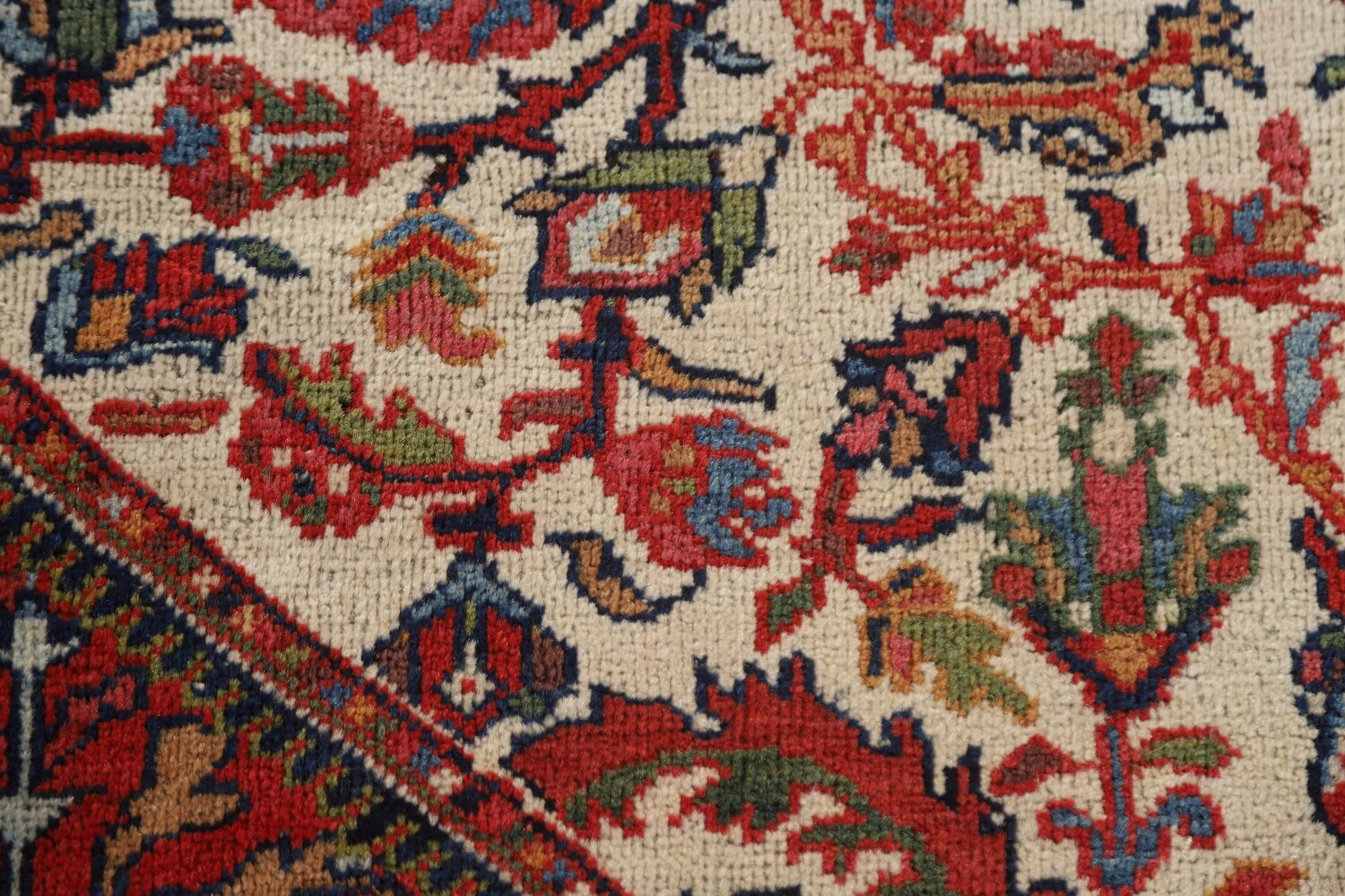 Pre-1900 Vegetable Dye Sultanabad Persian Area Rug 10x13