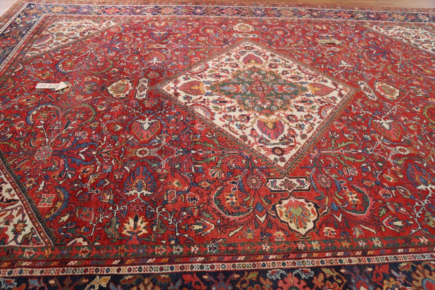 Pre-1900 Vegetable Dye Sultanabad Persian Area Rug 10x13