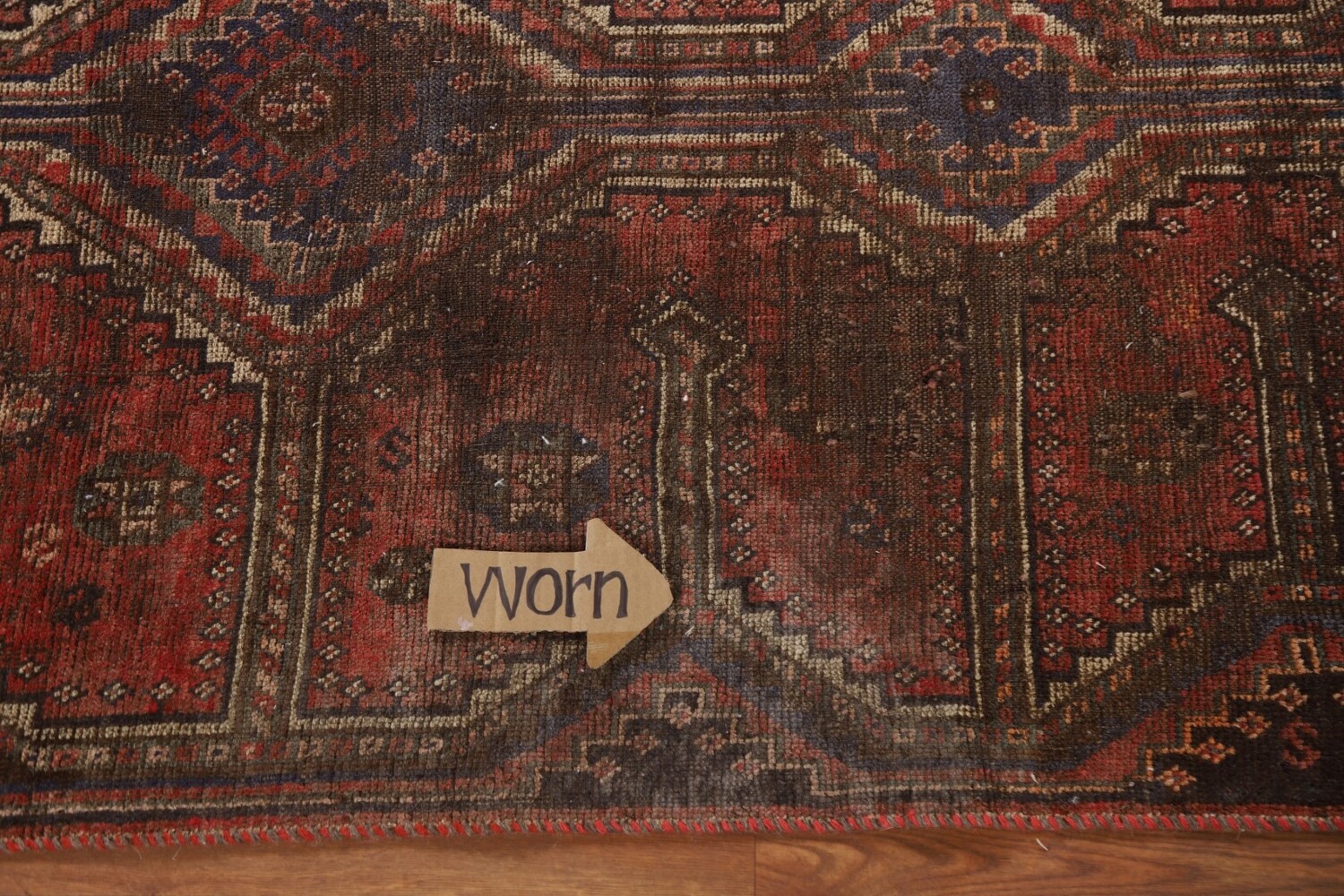 Antique Wool Lori Persian Rug 4x7