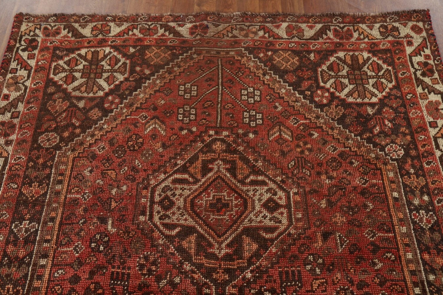 Antique Vegetable Dye Shiraz Persian Rug 5x7