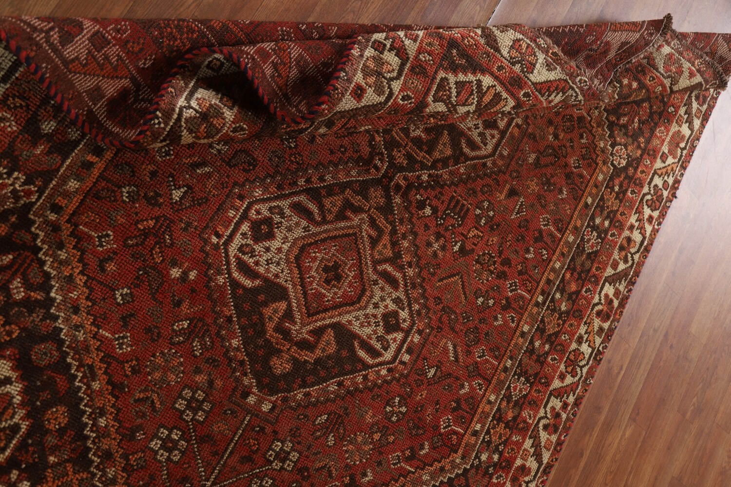 Antique Vegetable Dye Shiraz Persian Rug 5x7