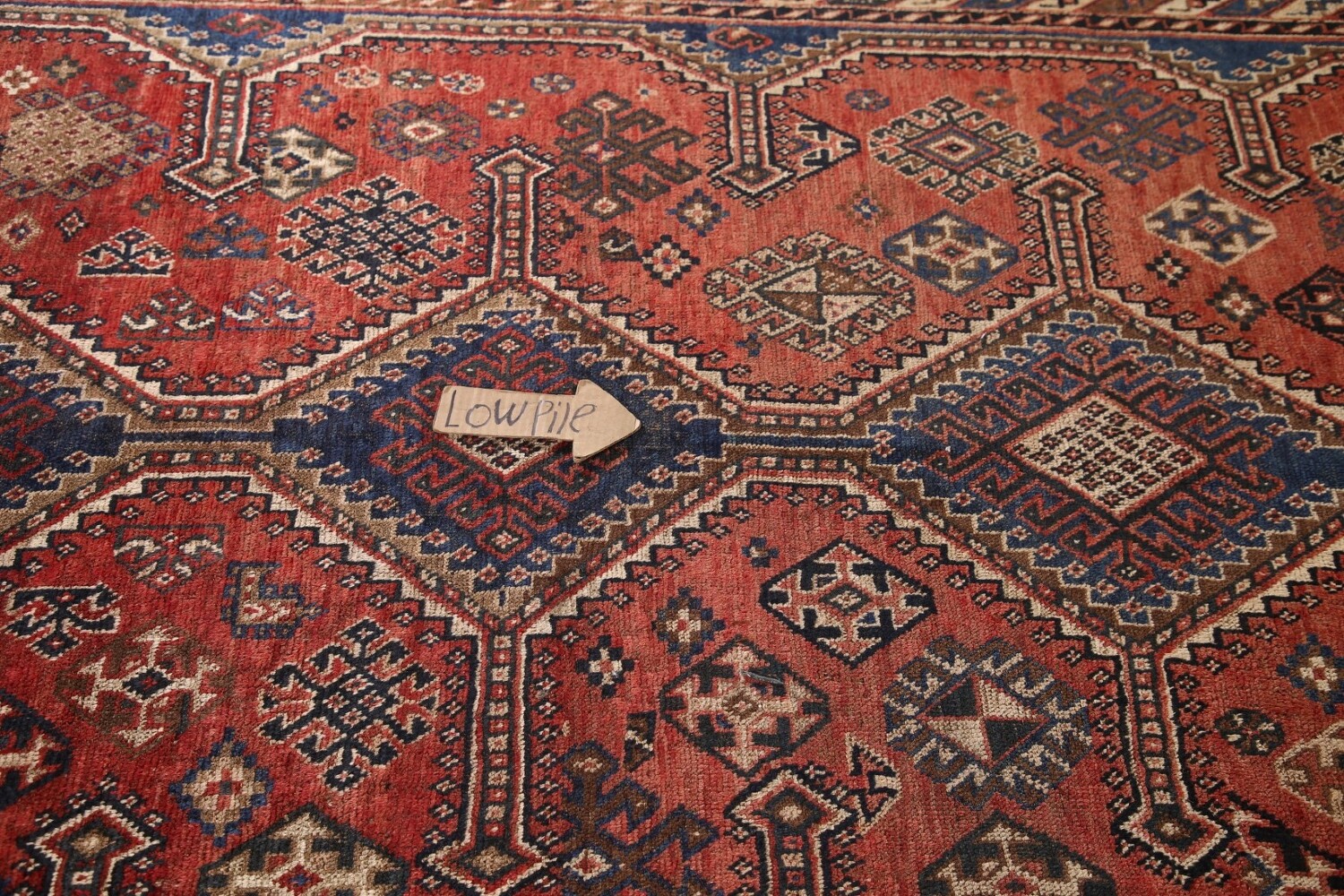 Antique Vegetable Dye Qashqai Persian Rug 5x7