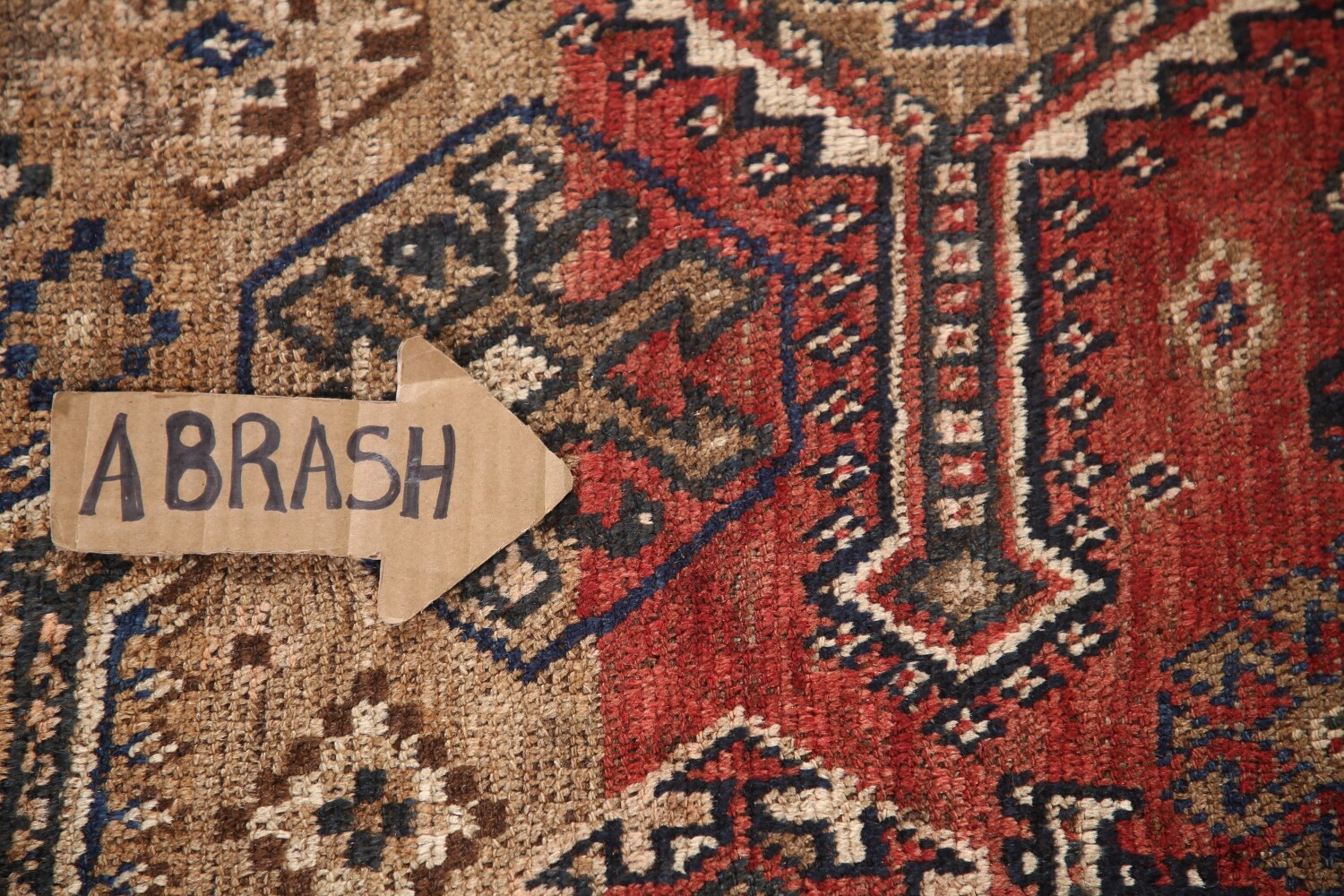 Antique Vegetable Dye Qashqai Persian Rug 5x7