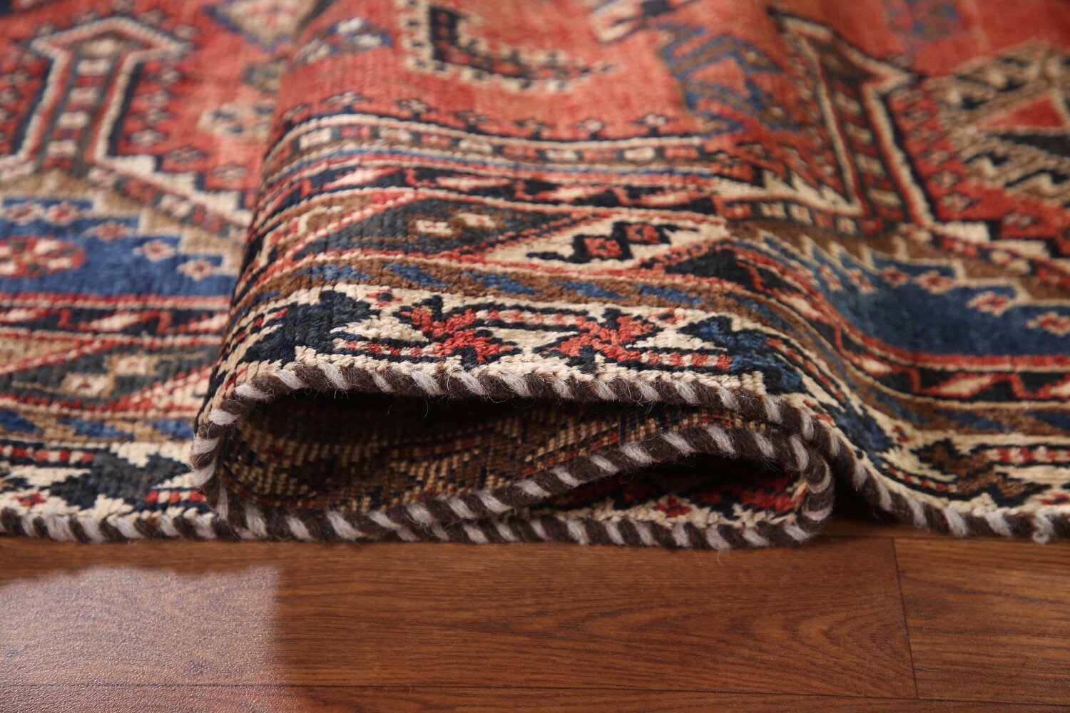 Antique Vegetable Dye Qashqai Persian Rug 5x7