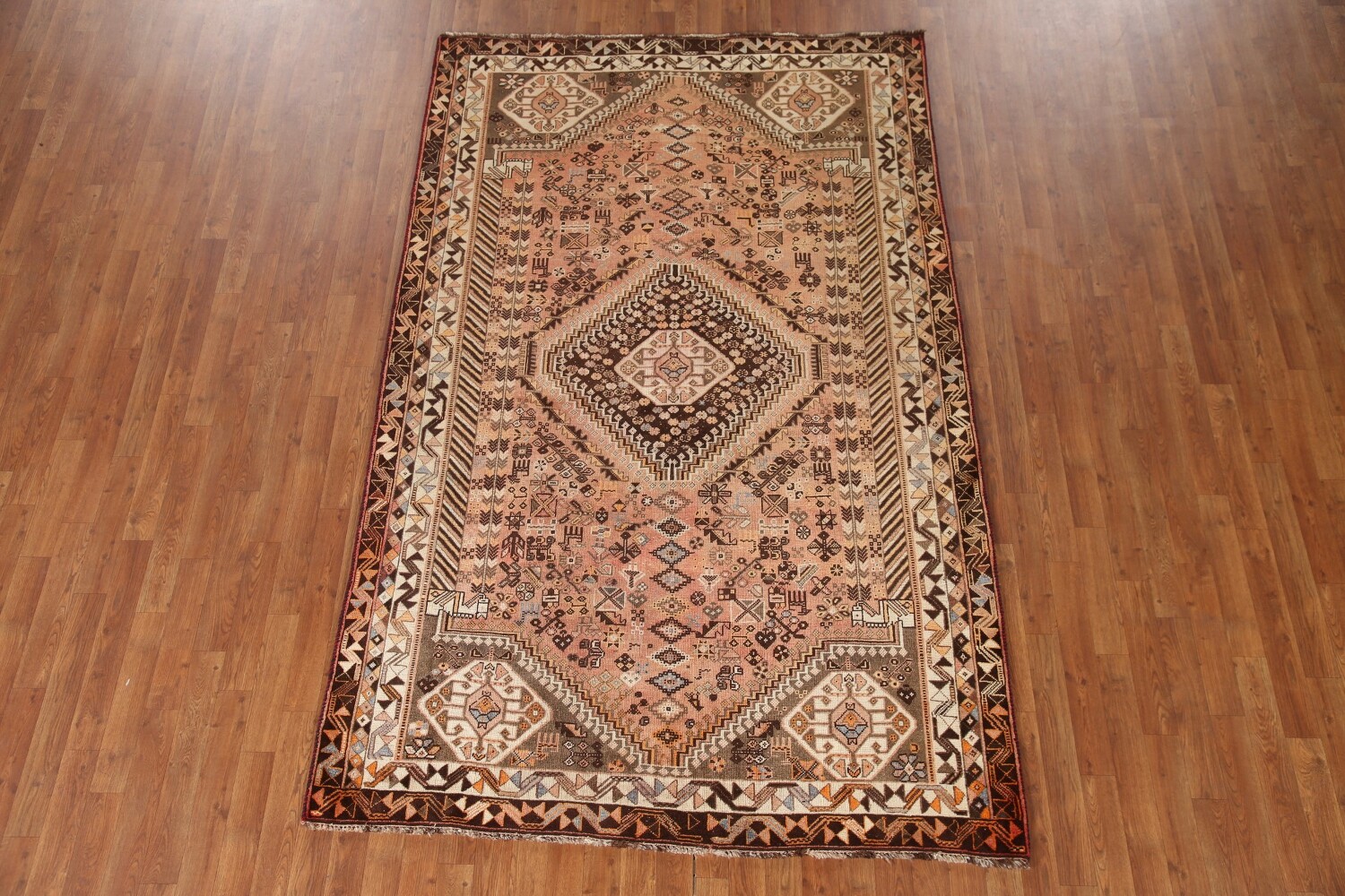 Antique Shiraz Persian Area Rug 6x9