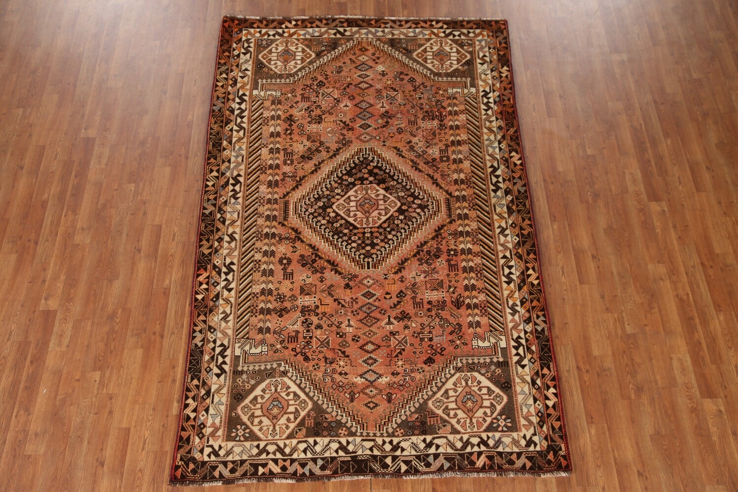 Antique Shiraz Persian Area Rug 6x9