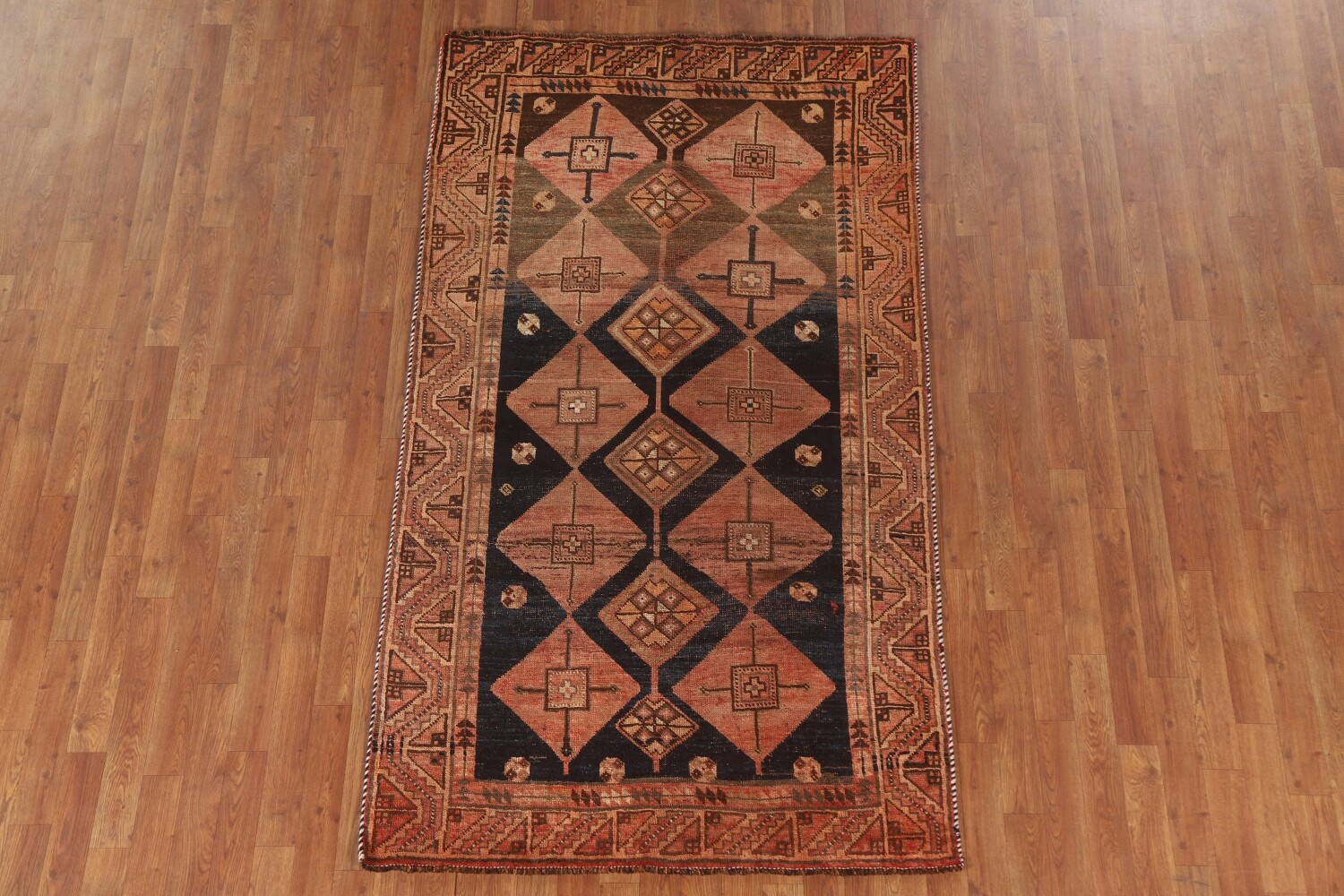 Pre-1900 Antique Vegetable Dye Lori Persian Rug 4x7