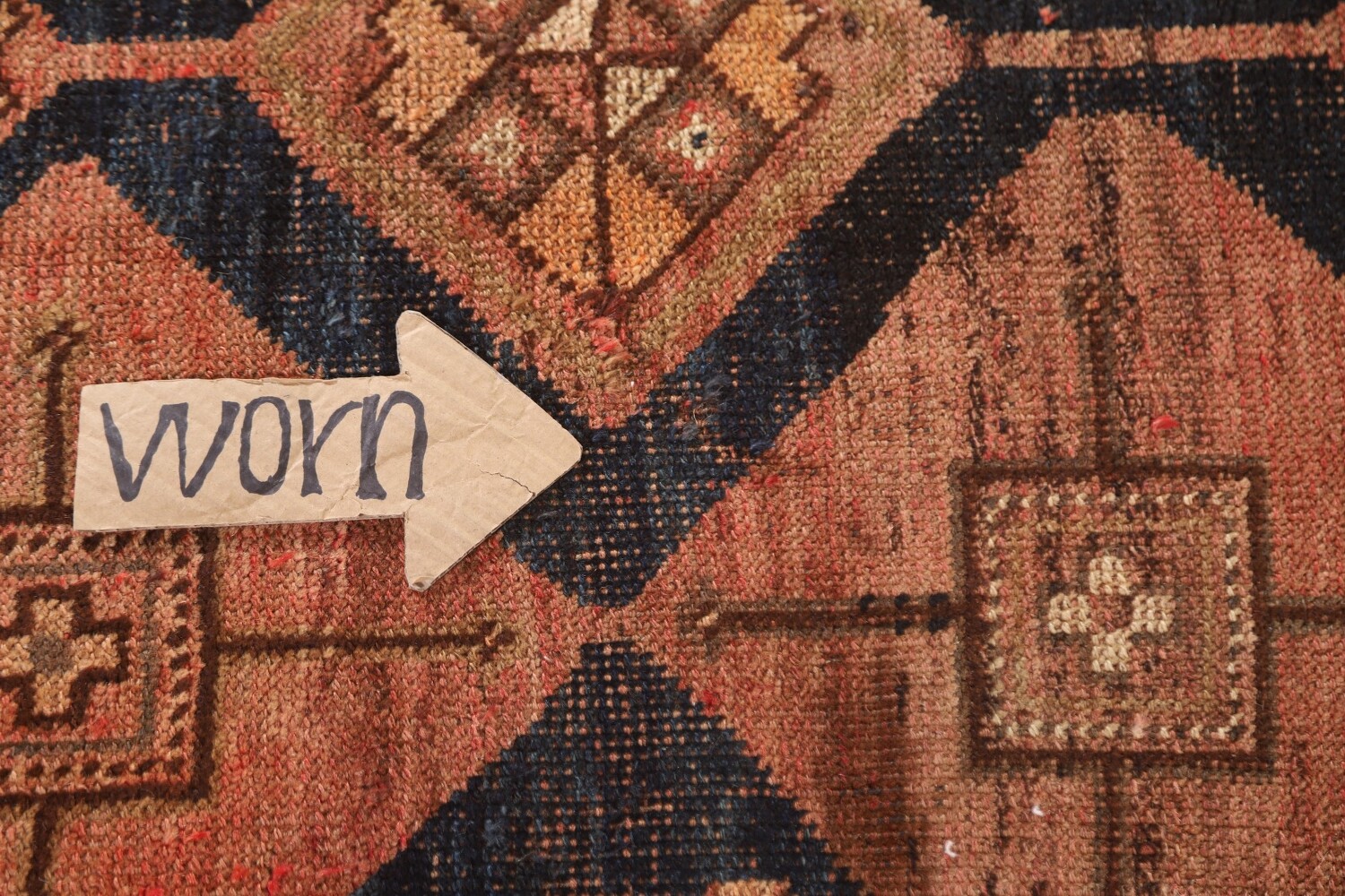 Pre-1900 Antique Vegetable Dye Lori Persian Rug 4x7