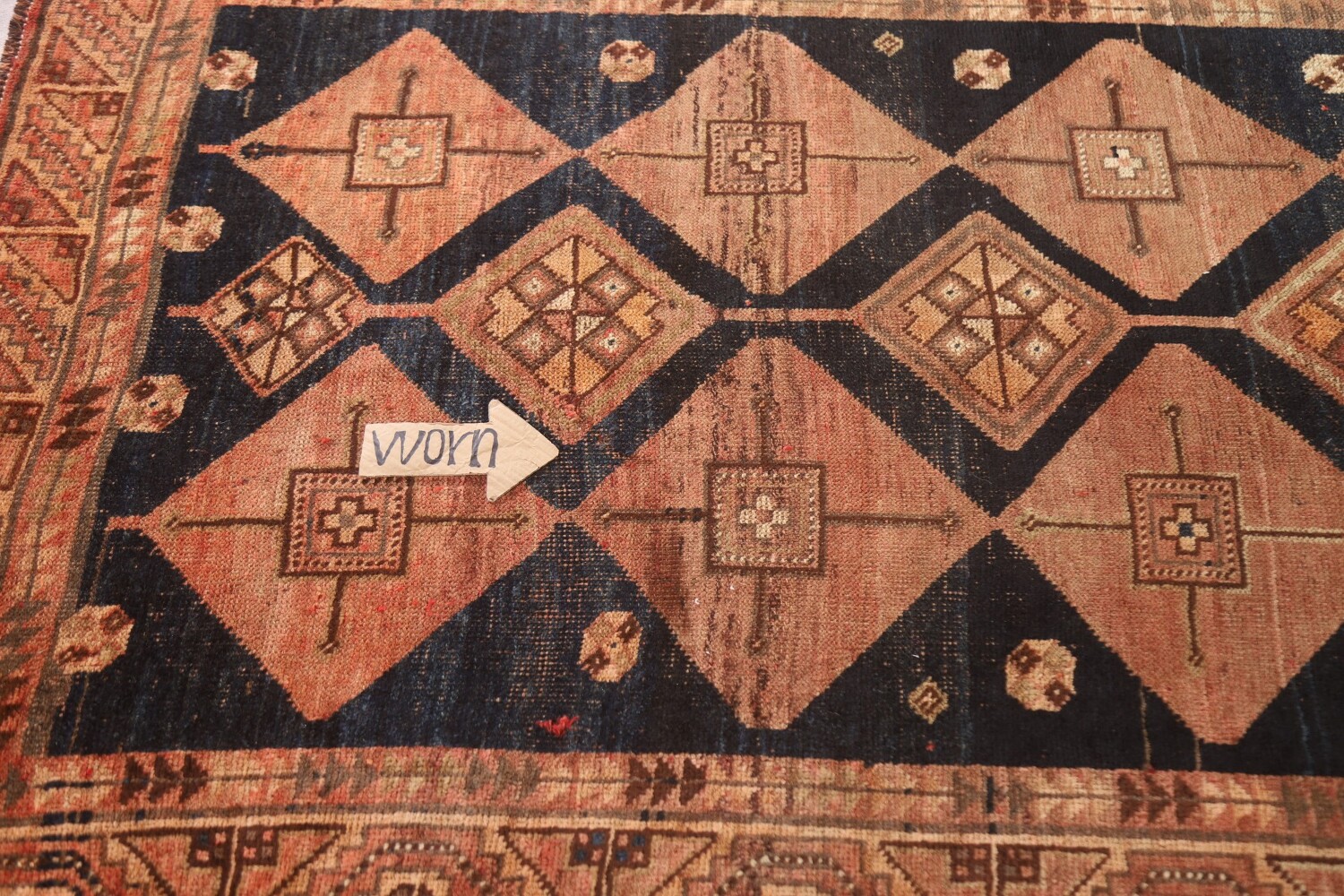 Pre-1900 Antique Vegetable Dye Lori Persian Rug 4x7