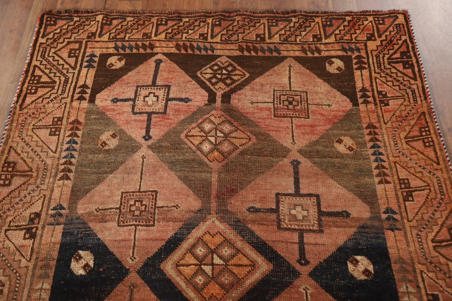 Pre-1900 Antique Vegetable Dye Lori Persian Rug 4x7