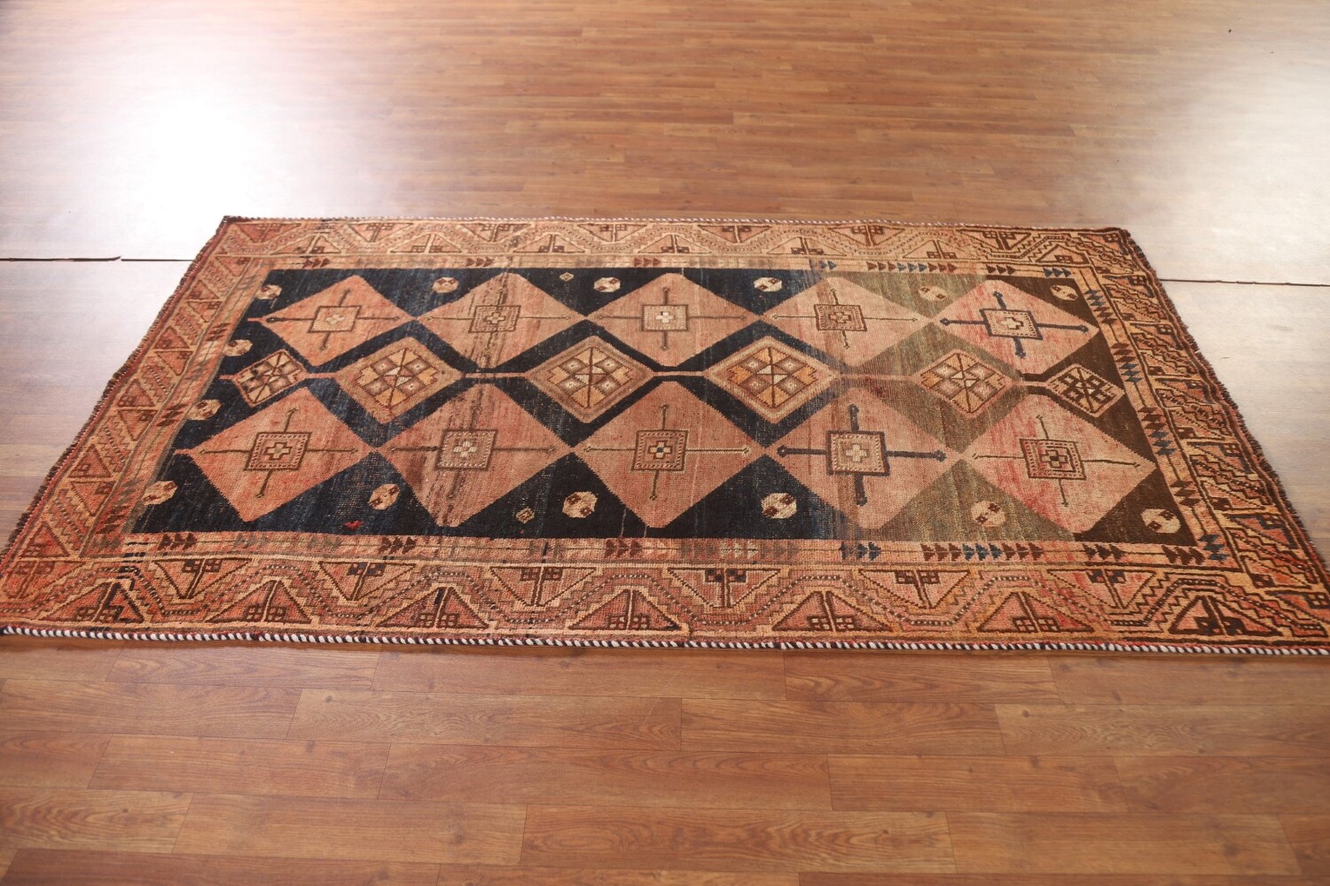 Pre-1900 Antique Vegetable Dye Lori Persian Rug 4x7