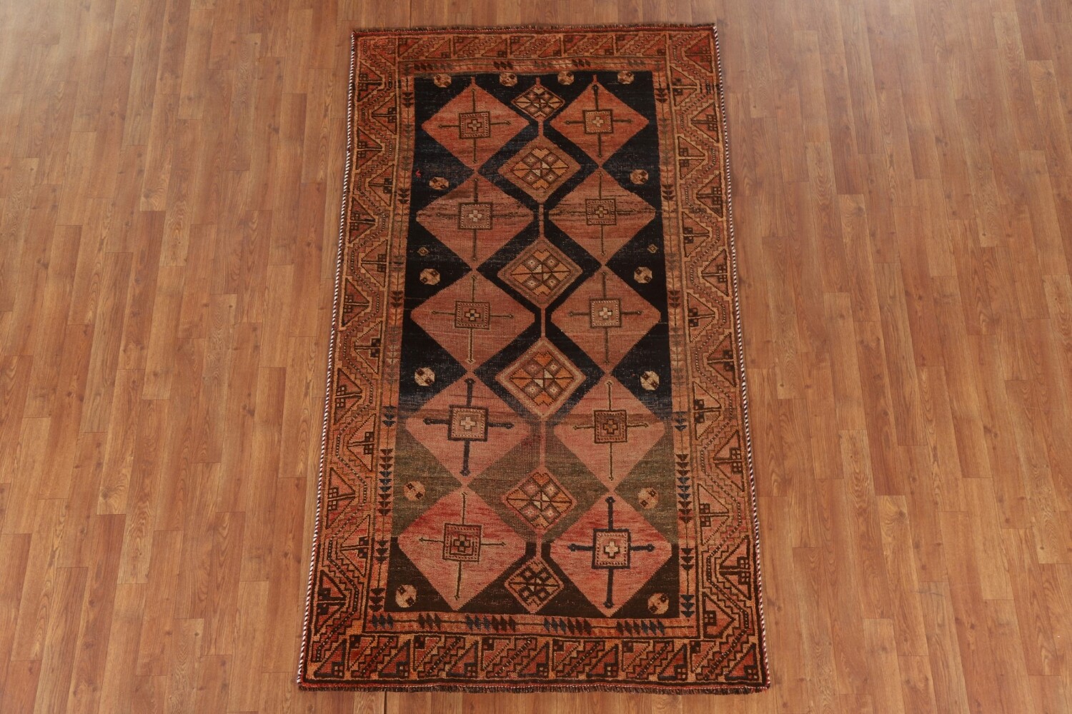 Pre-1900 Antique Vegetable Dye Lori Persian Rug 4x7