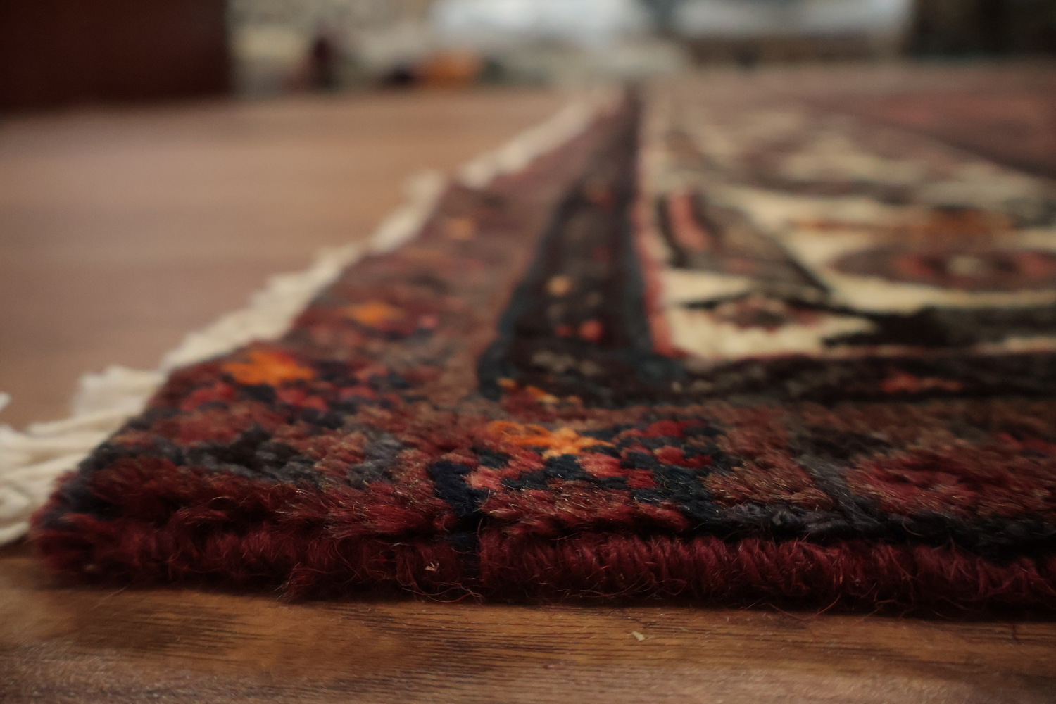 Bold Persian Shiraz Tribal Area Rug with Classic Diamond Pattern 7x10