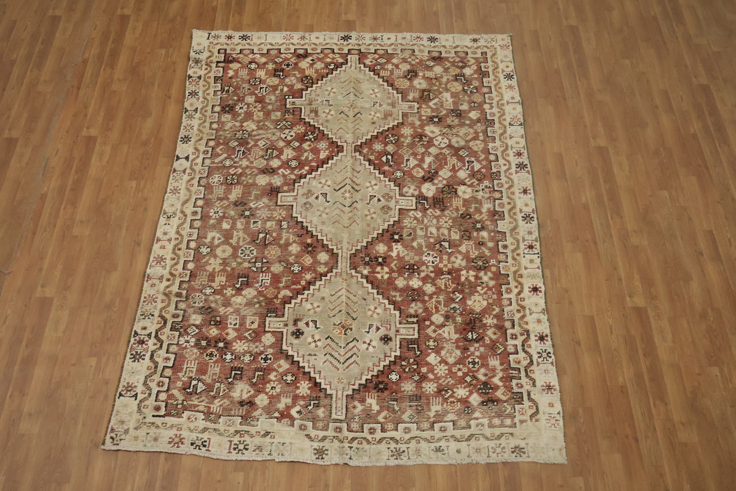 Tribal Geometric Qashqai Persian Area Rug 6x9