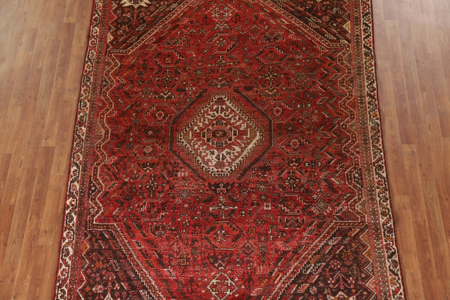 Antique Qashqai Persian Area Rug 6x10