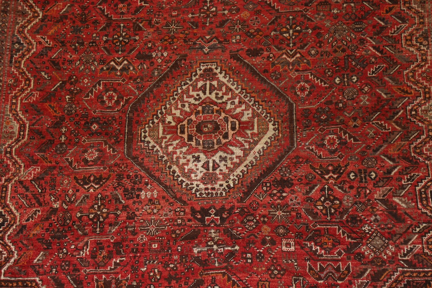 Antique Qashqai Persian Area Rug 6x10