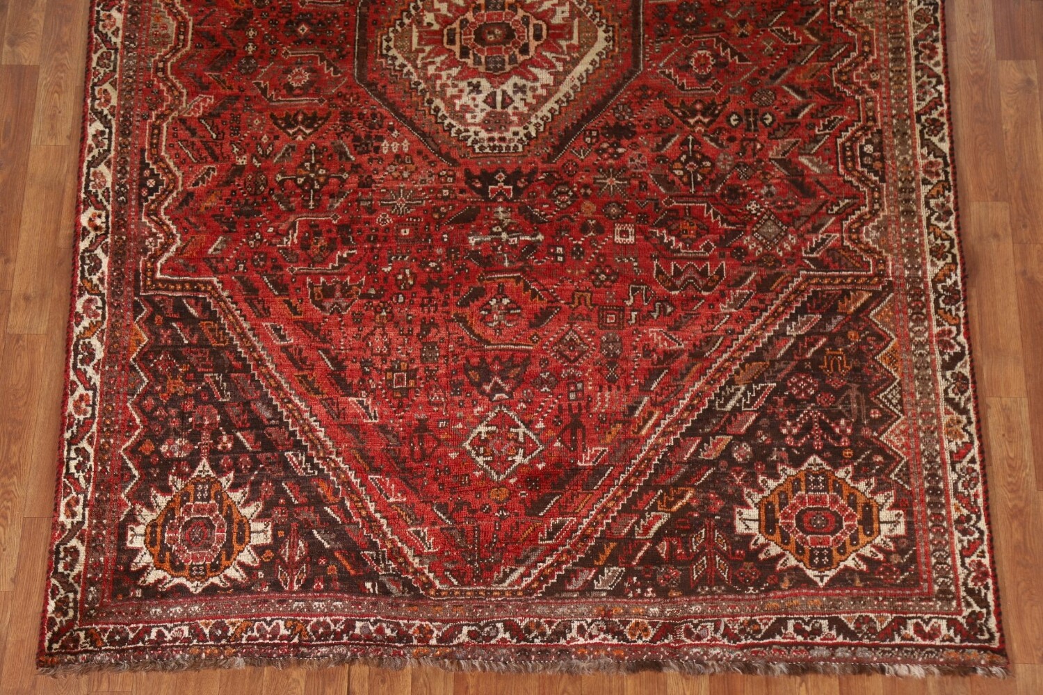 Antique Qashqai Persian Area Rug 6x10