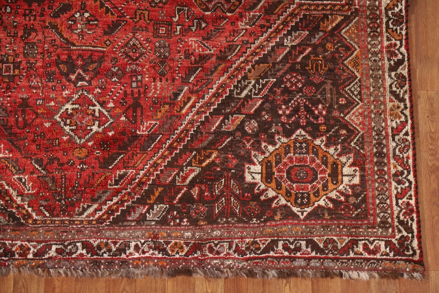 Antique Qashqai Persian Area Rug 6x10