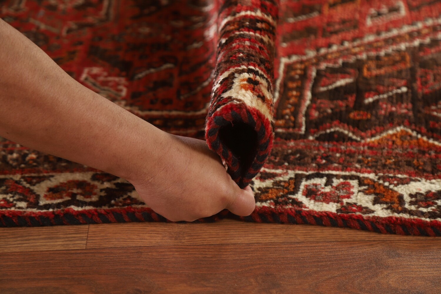 Antique Qashqai Persian Area Rug 6x10