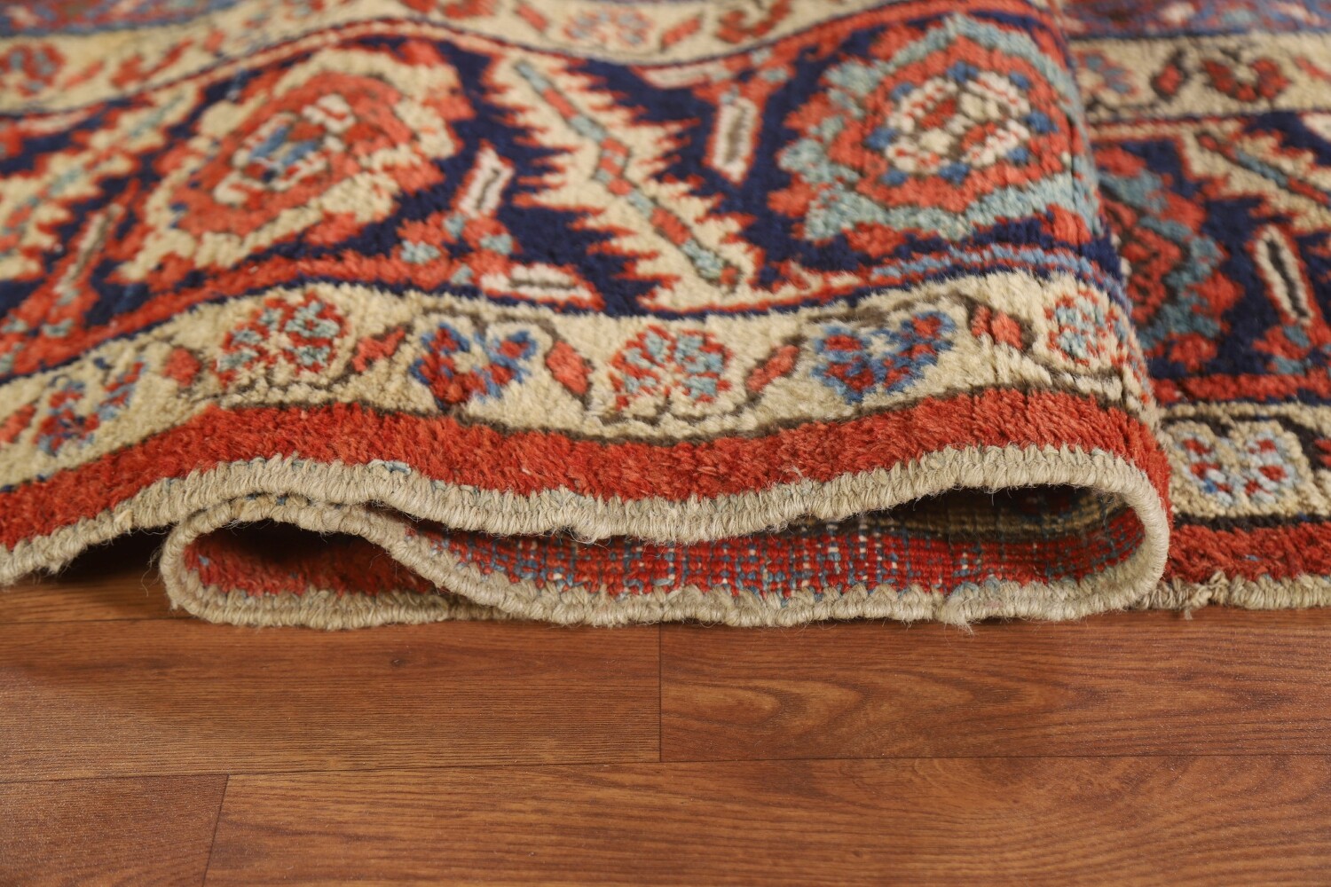 Pre-1900 Vegetable Dye Heriz Serapi Persian Area Rug 9x11