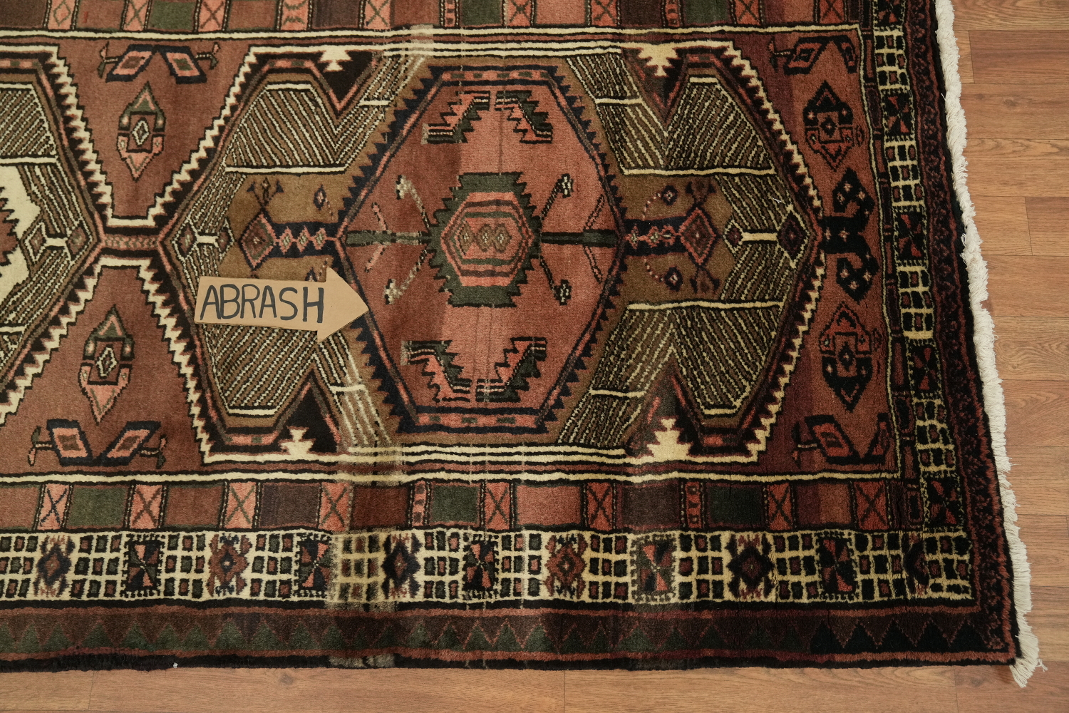 Geometric Ardebil Persian Runner Rug 3x11