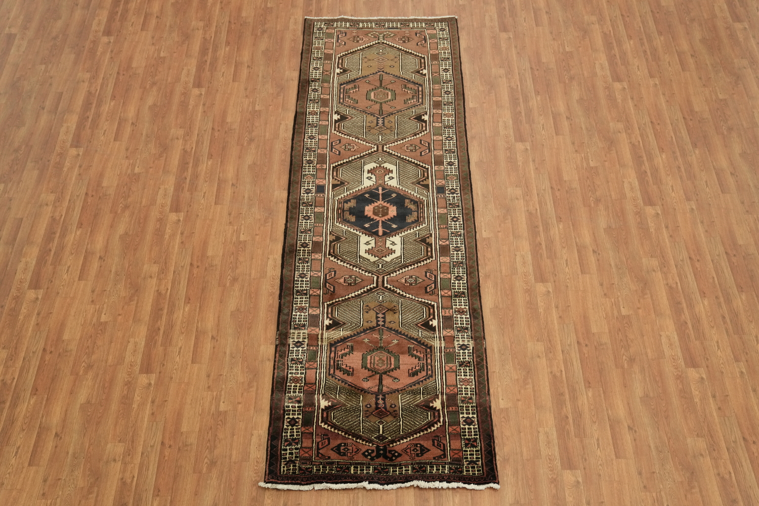 Geometric Ardebil Persian Runner Rug 3x11