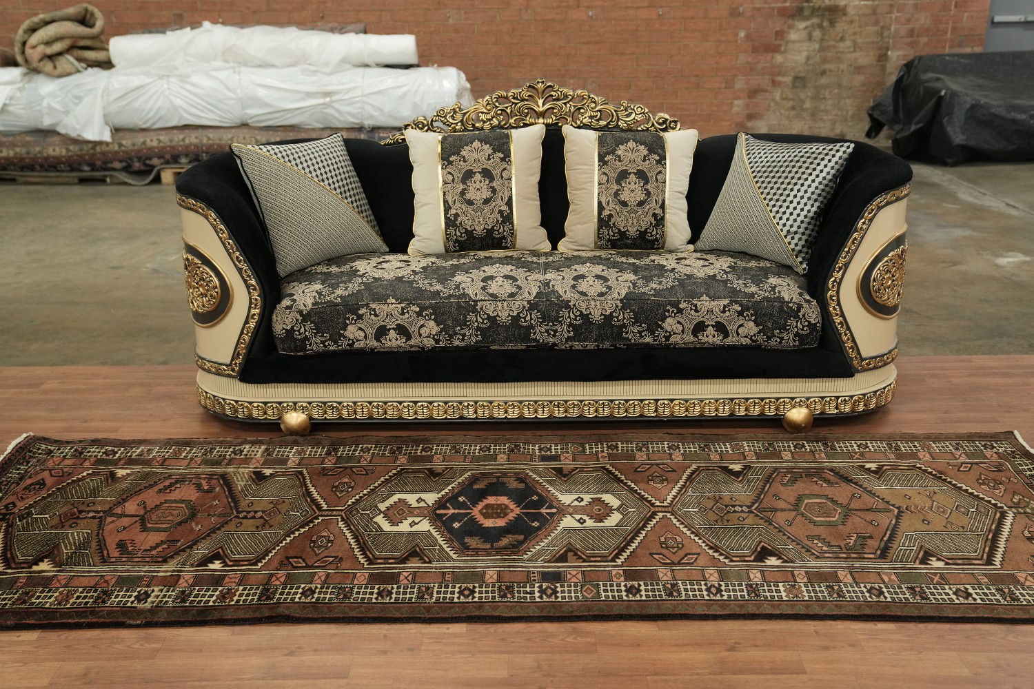Geometric Ardebil Persian Runner Rug 3x11