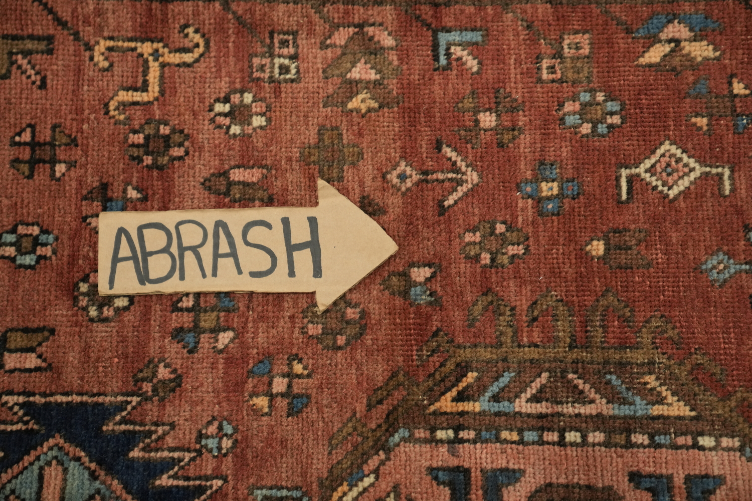 Vintage Wool Heriz Persian Runner Rug 4x11