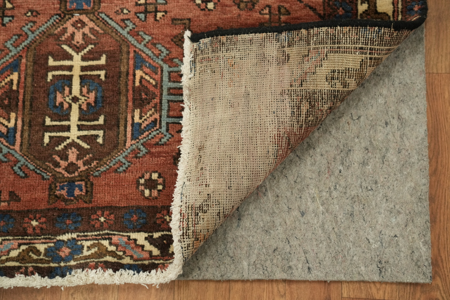 Vintage Wool Heriz Persian Runner Rug 4x11