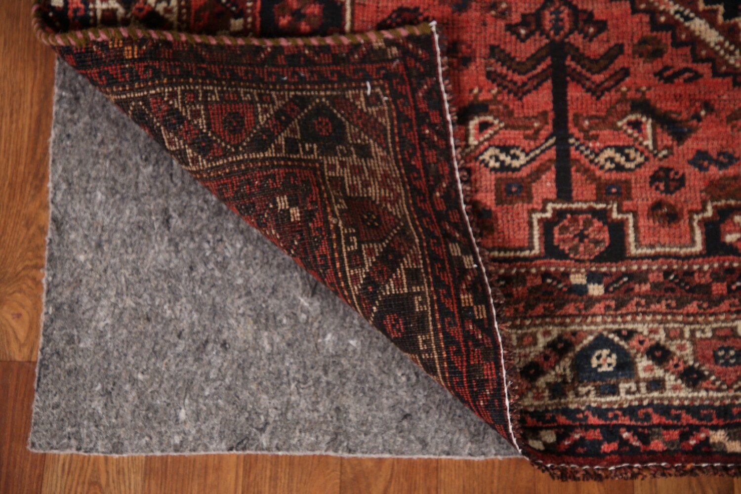 Antique Tribal Qashqai Persian Rug 5x6