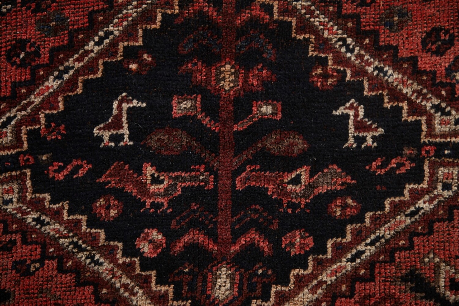 Antique Tribal Qashqai Persian Rug 5x6