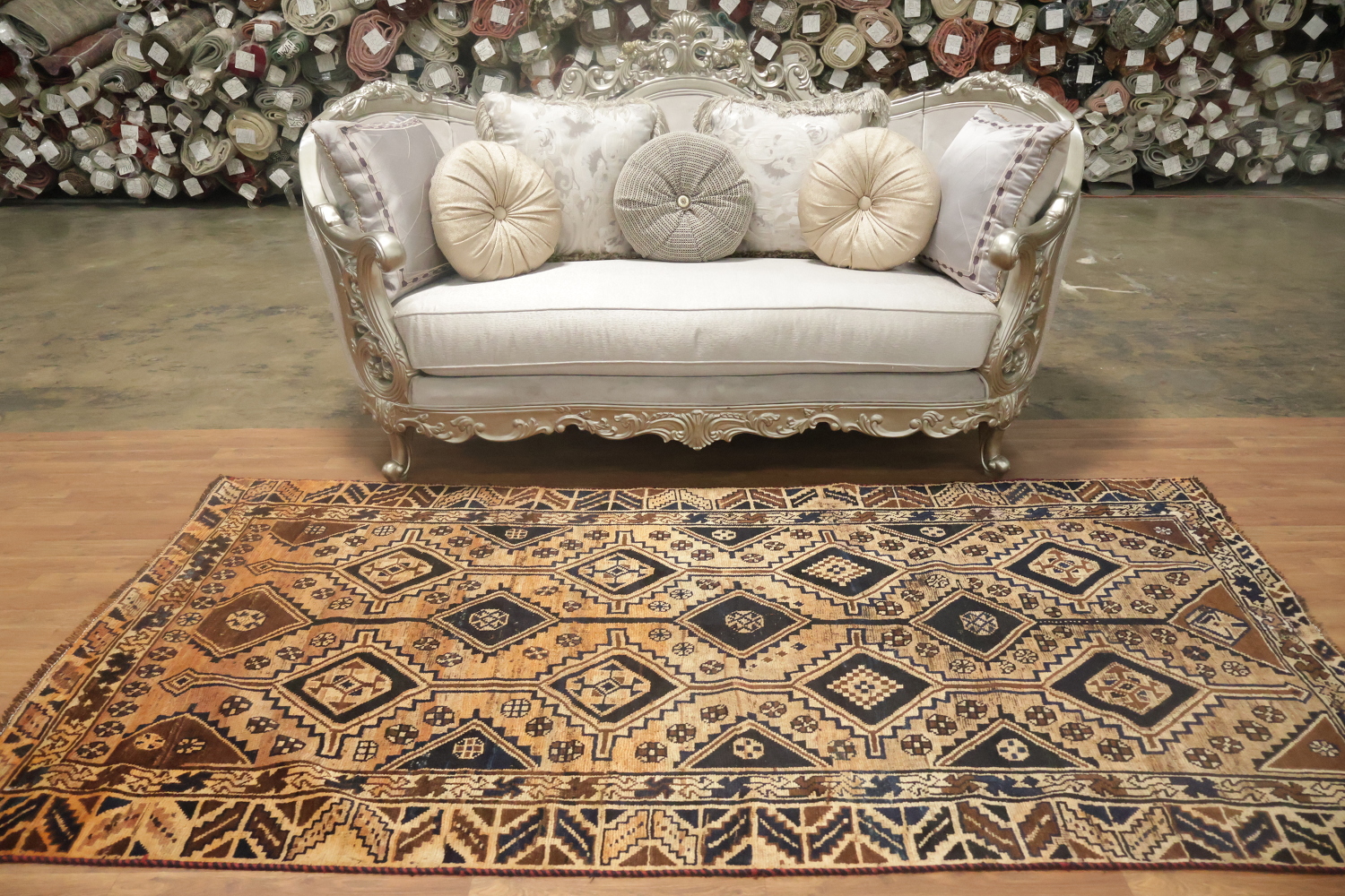Geometric Wool Qashqai Persian Area Rug 5x9