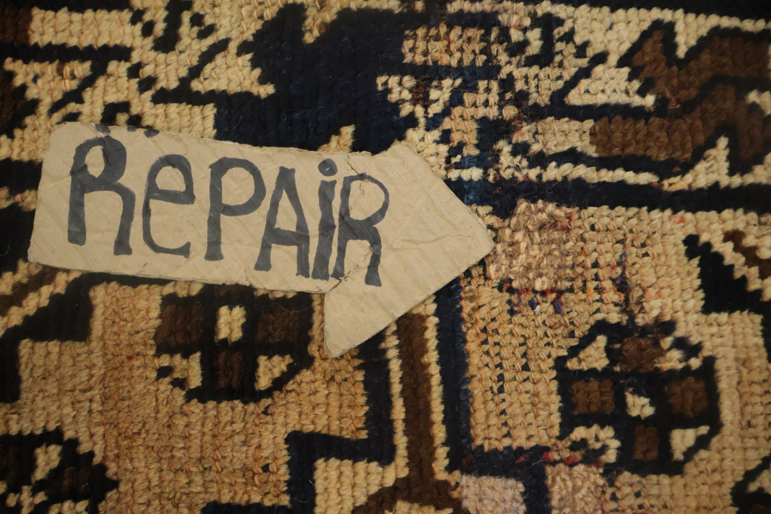 Geometric Wool Qashqai Persian Area Rug 5x9