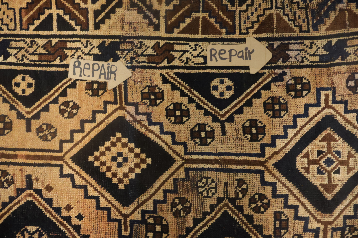 Geometric Wool Qashqai Persian Area Rug 5x9