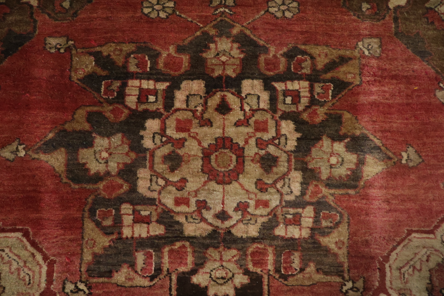 Pink Geometric Heriz Persian Runner Rug 3x13
