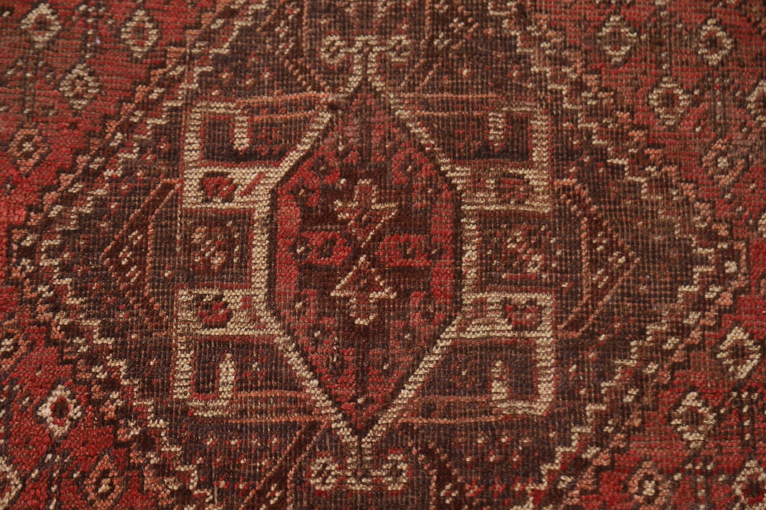 Pre-1900 Antique Qashqai Vegetable Dye Persian Rug 6x8