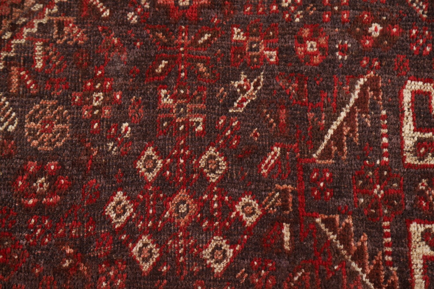 Pre-1900 Antique Qashqai Vegetable Dye Persian Rug 6x8